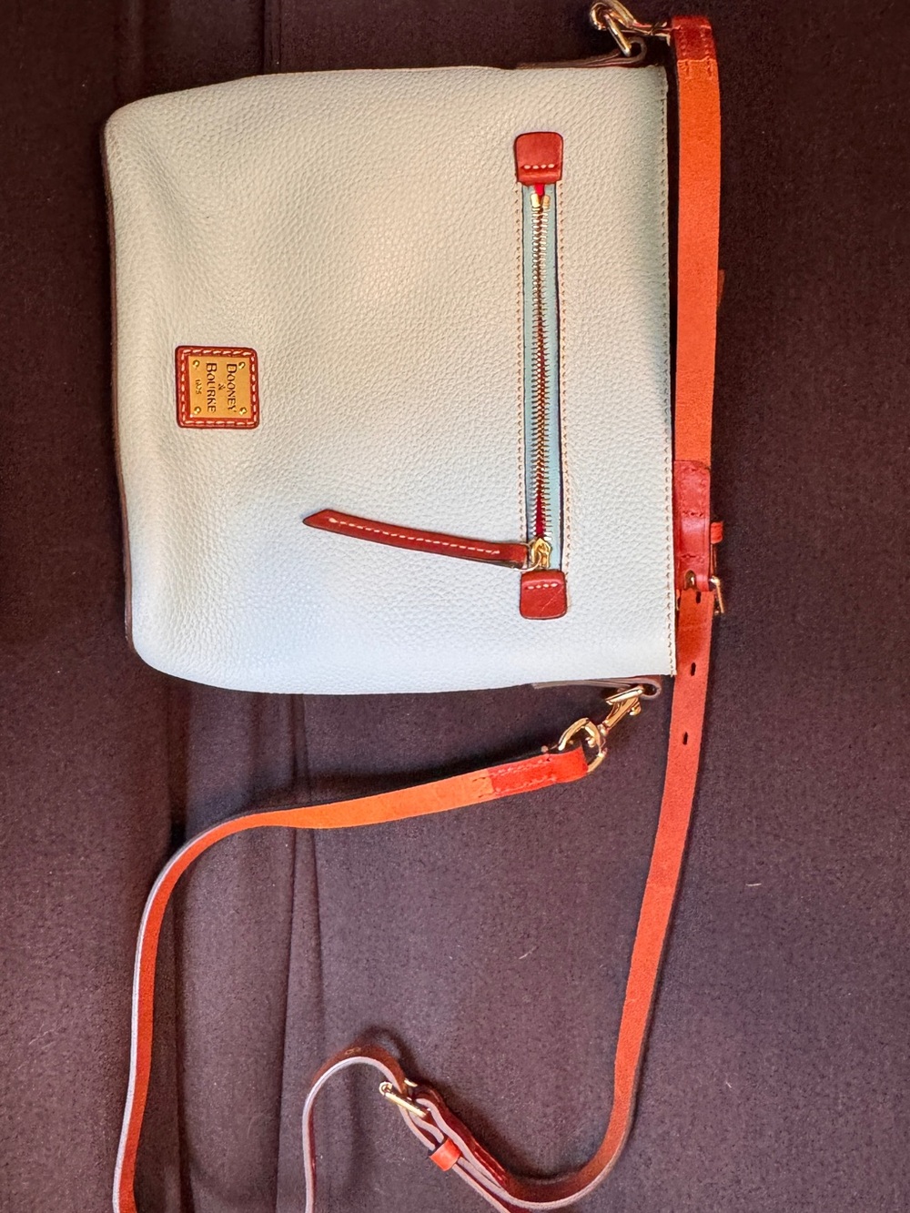 Dooney & Bourke Light Blue Leather Crossbody and wallet - Picture 2 of 13